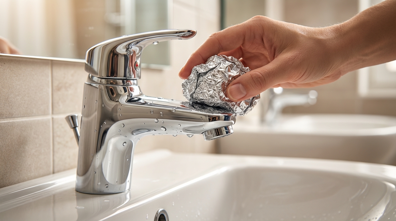 découvrez comment un simple rouleau de papier aluminium peut éliminer facilement et efficacement le calcaire dans votre maison, une astuce surprenante et économique.